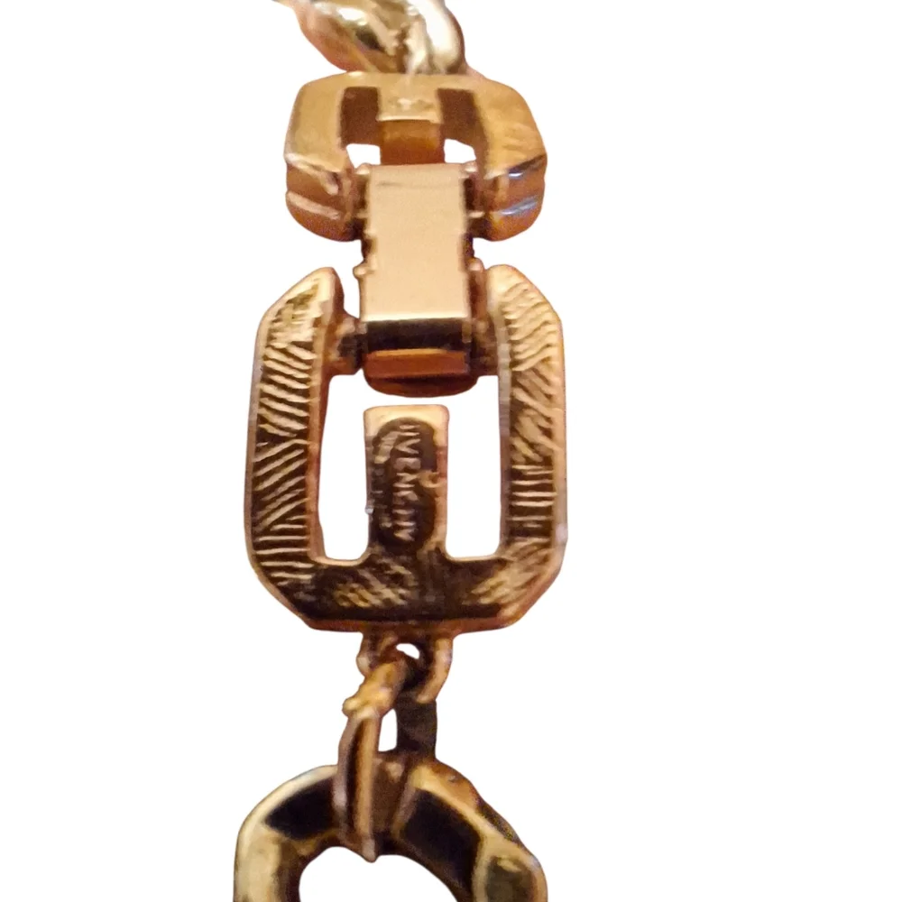 Vintage GIVENCHY Gold Toned  Heavy  Chain Link Necklace 37 inches Statement 8 OZ - Picture 8 of 11